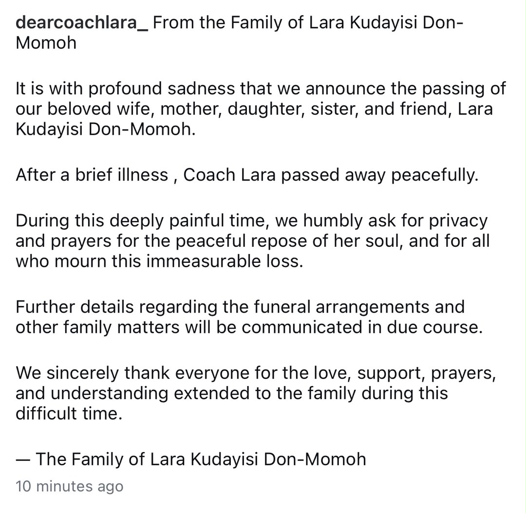Late gospel singer, Kefee?s ex-husband , Teddy Don Momoh?s loses current wife, Coach Lara, two weeks after welcoming their first child together